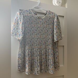 Adrianna Papell Multicolor Floral Blouse